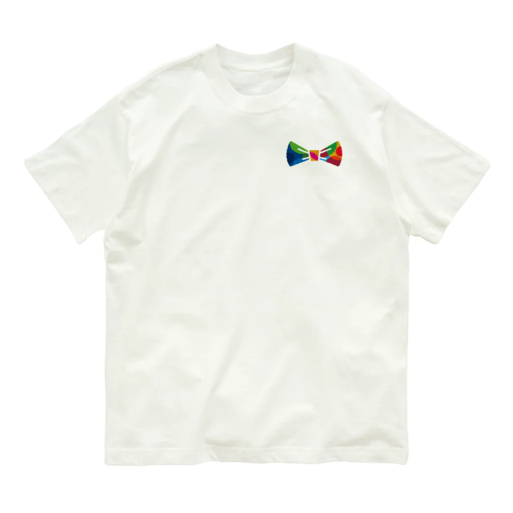 DesignerのSDGsカラー蝶ネクタイ オーガニックコットンTシャツ