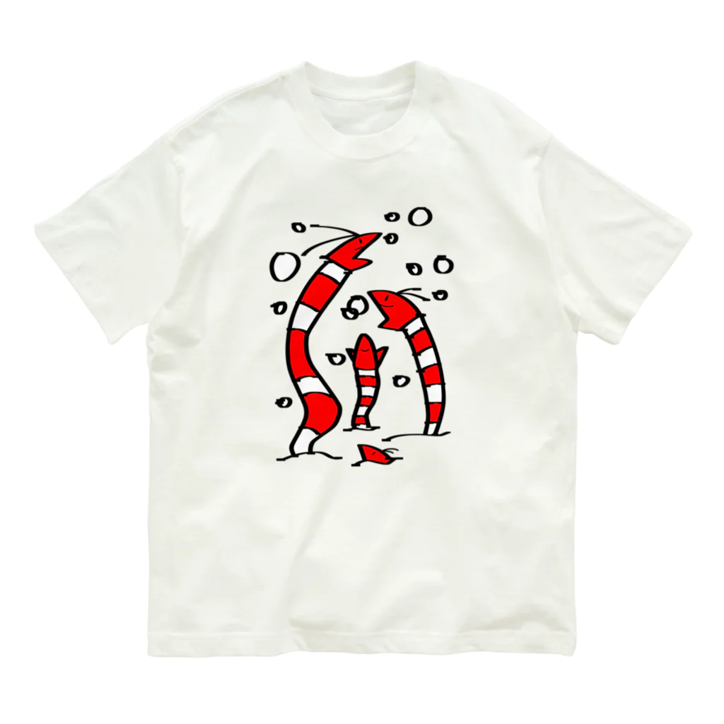 さつきうさぎえびえびショップのえびアナゴ丸カラーversion Organic Cotton T-Shirt