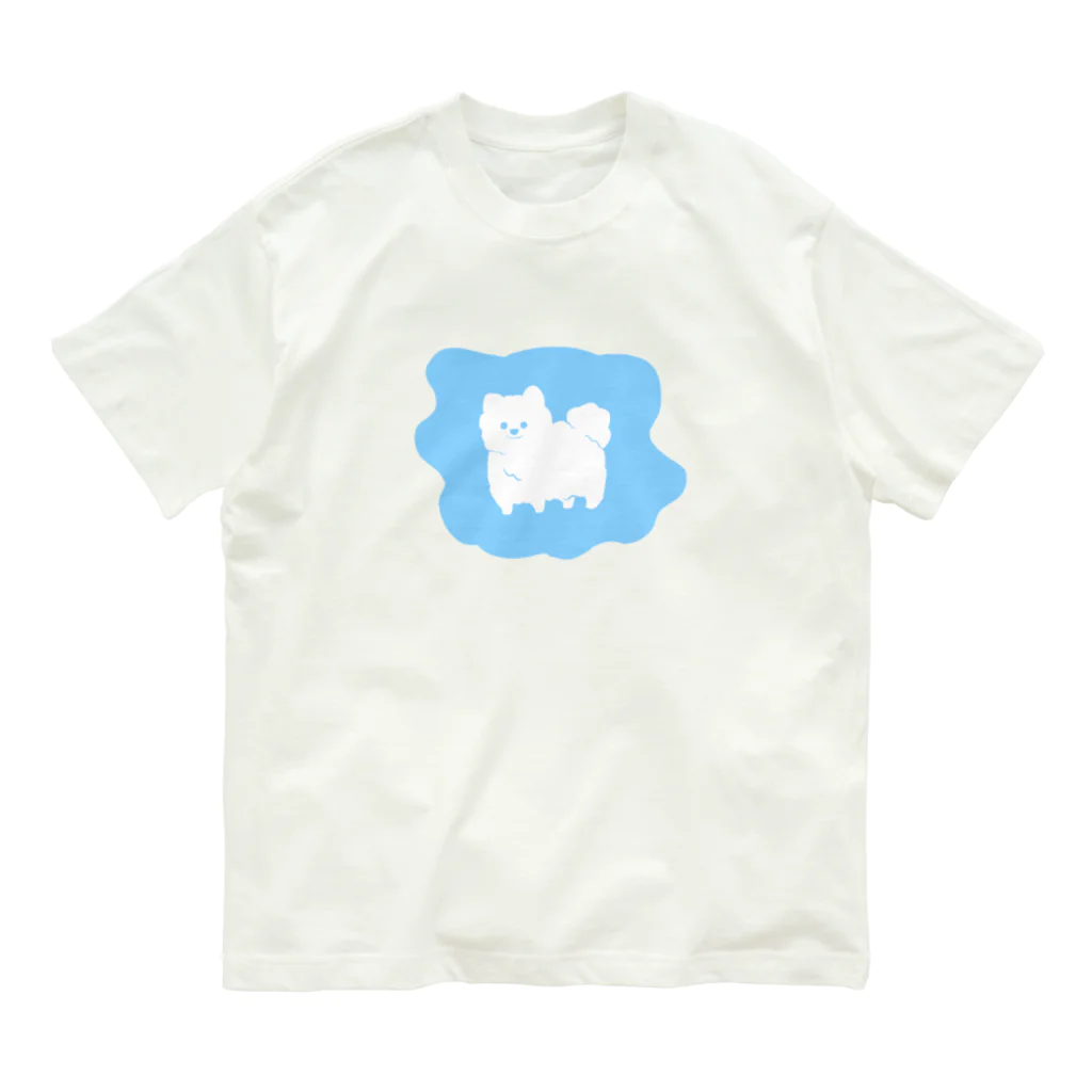 灯のしろいポメラニアン Organic Cotton T-Shirt