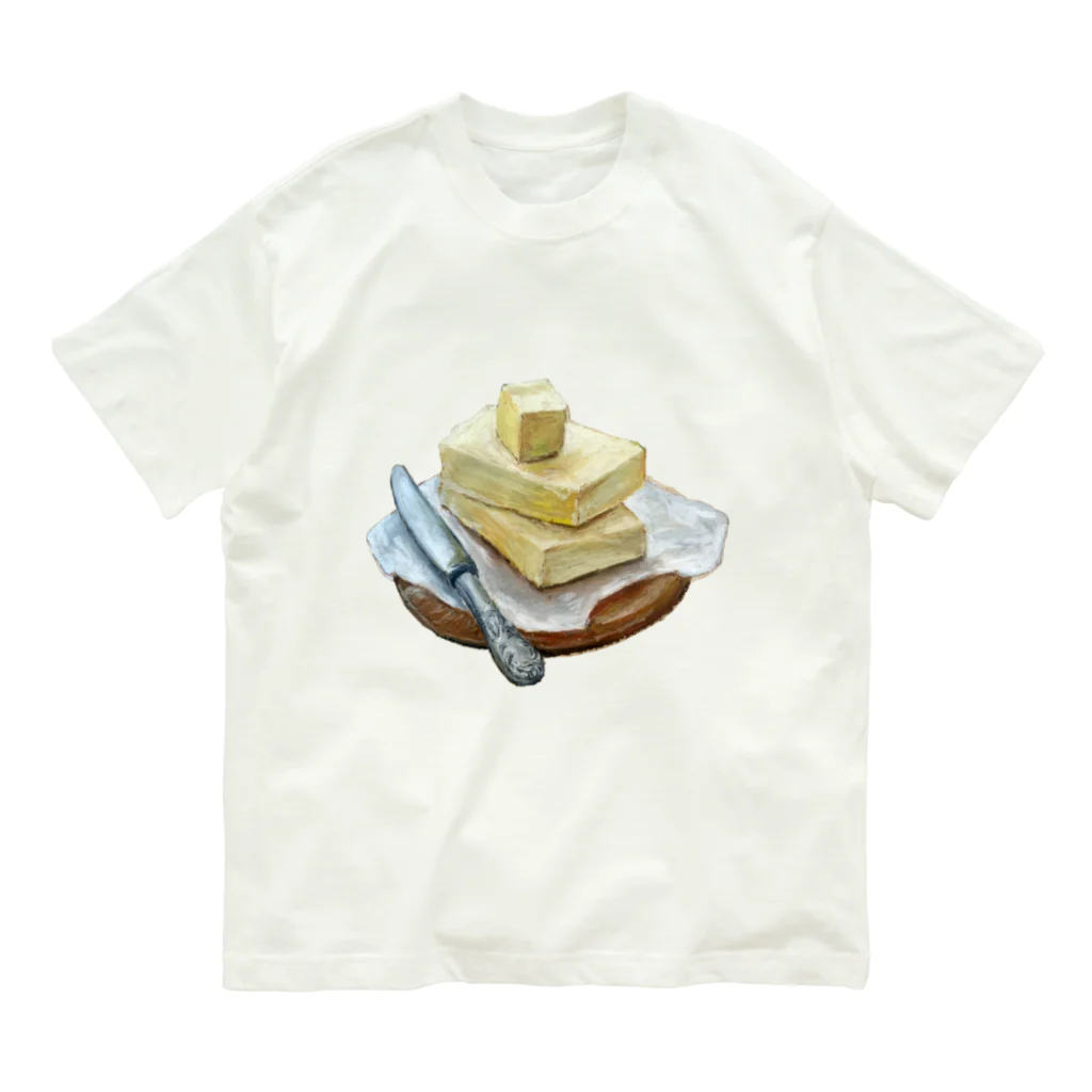 oilpastelhinaのバター オーガニックコットンTシャツ