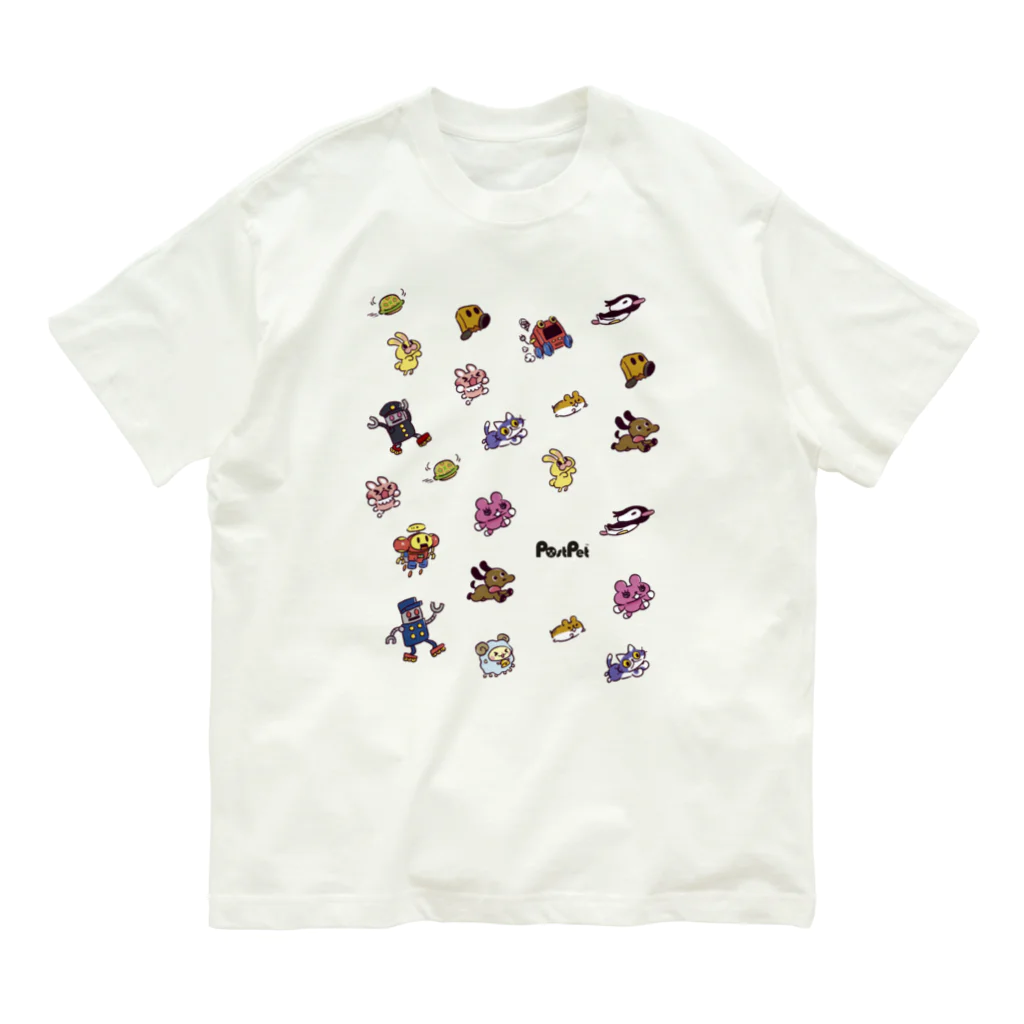 PostPet Official ShopのPostPetは走るよどこまでも Organic Cotton T-Shirt