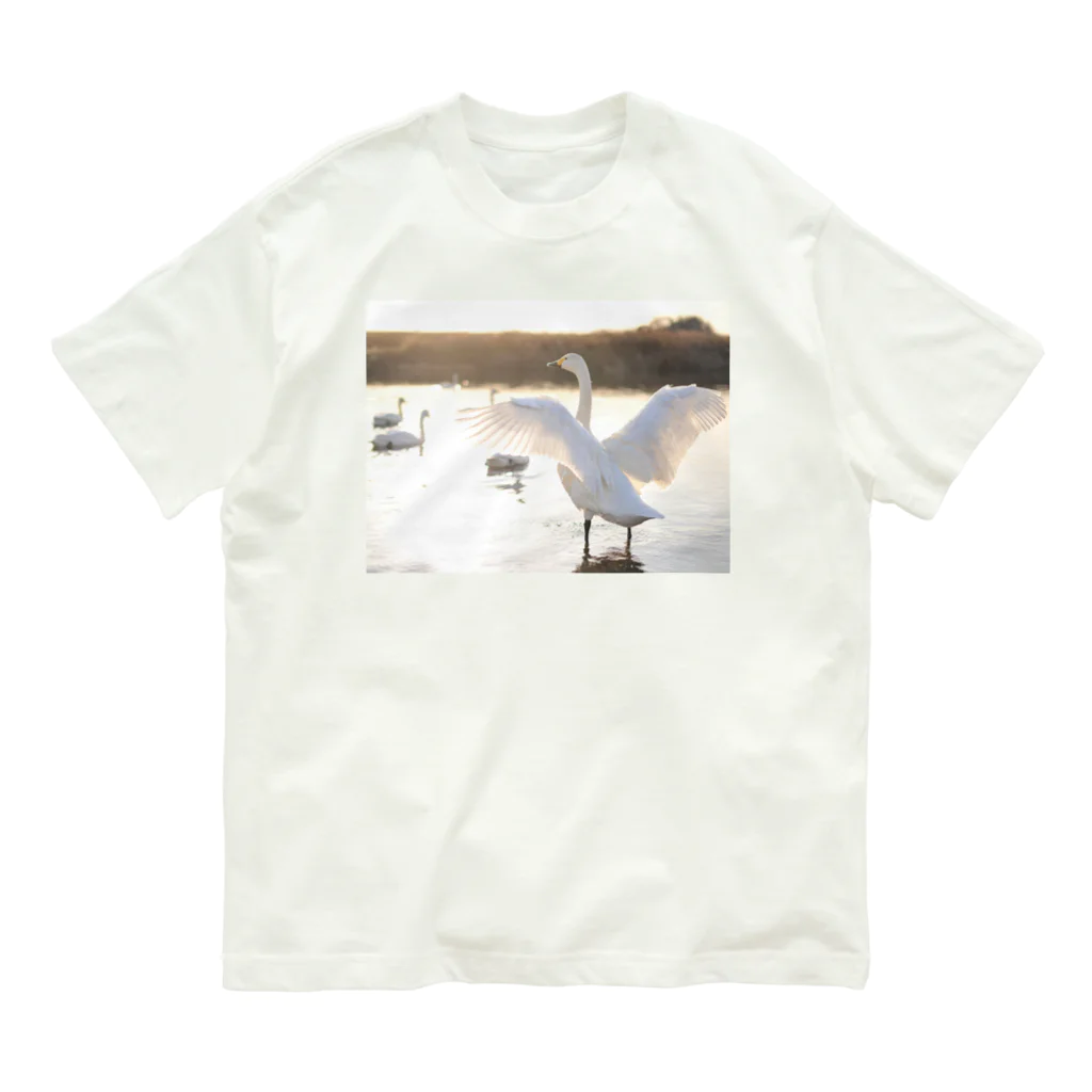 HIRO-100の白鳥 Organic Cotton T-Shirt