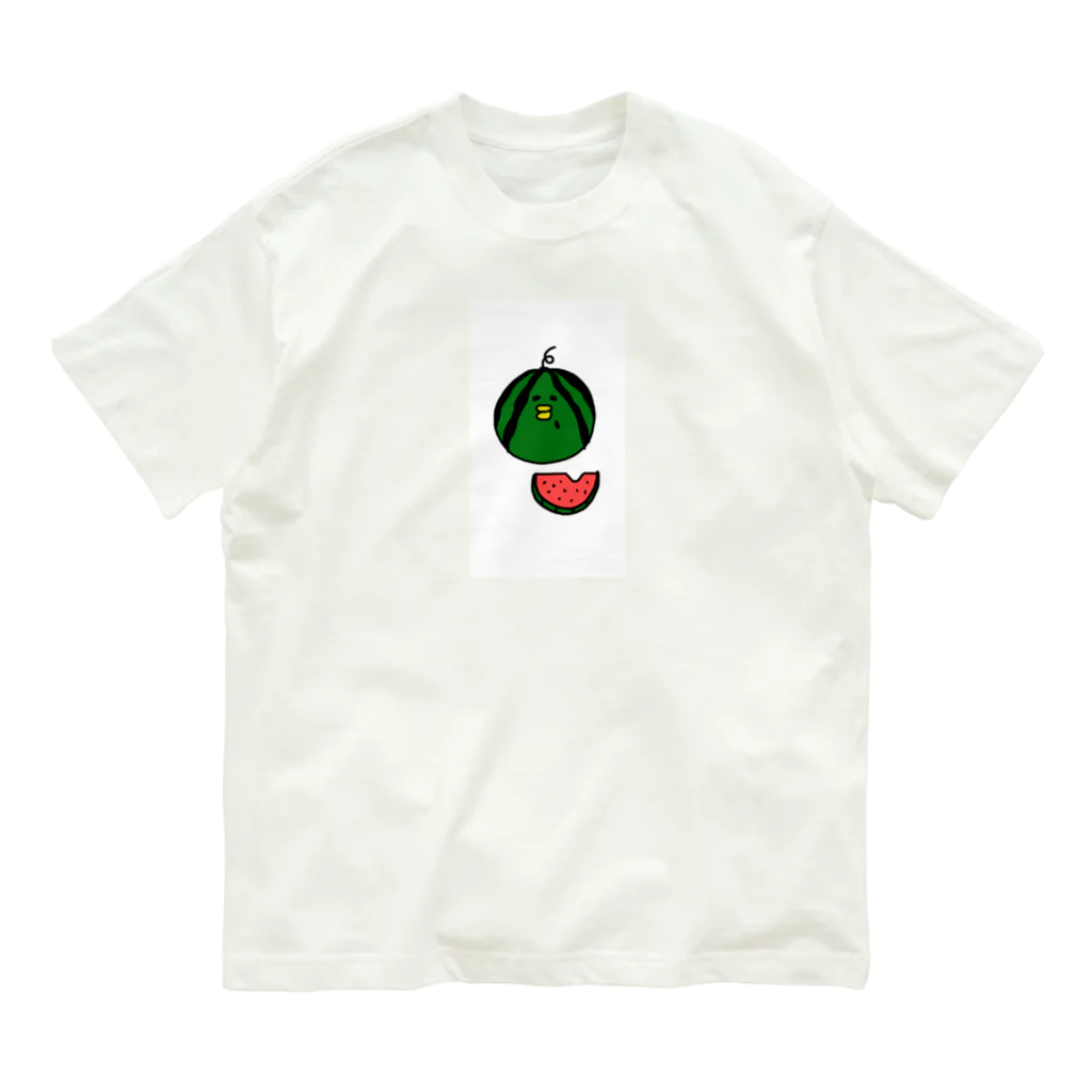 shiro080のすいかさん。 Organic Cotton T-Shirt