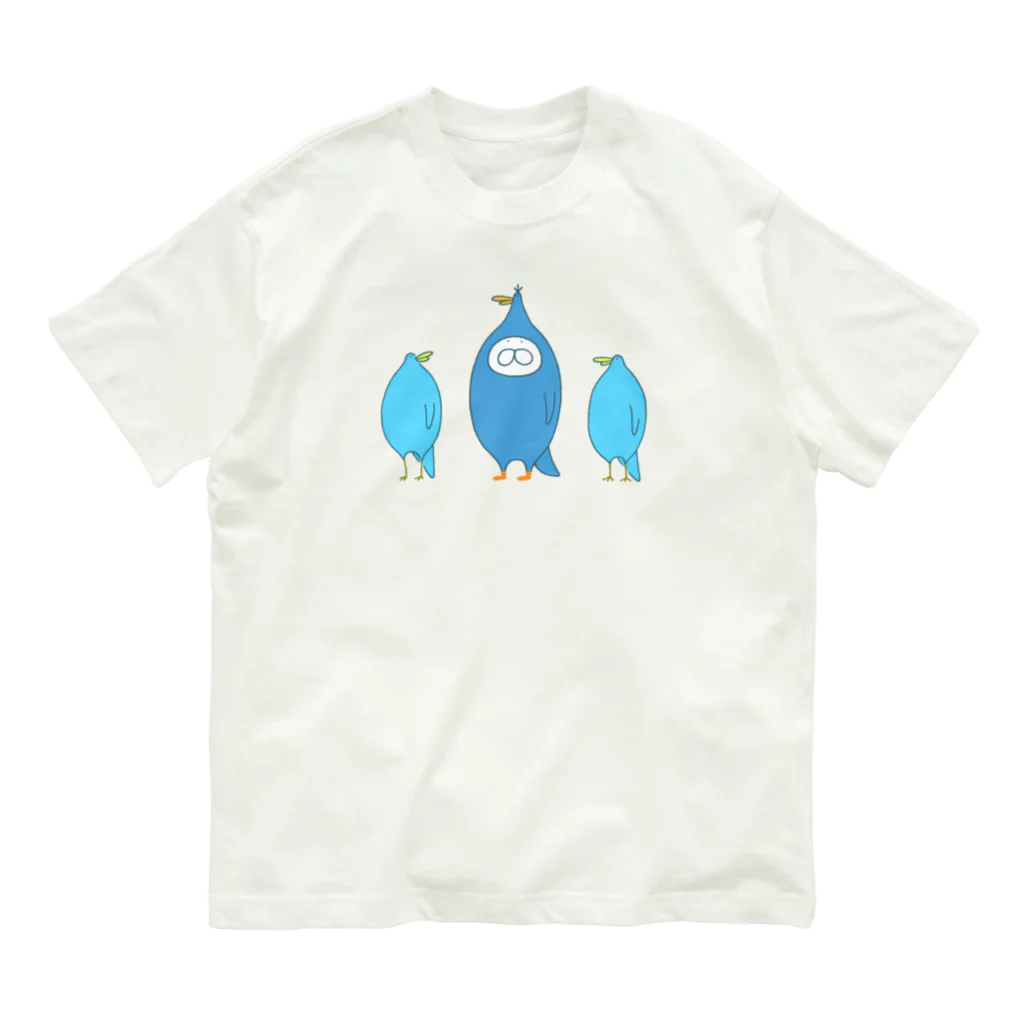 くらきち ONLINE SHOPのねこタイツと青い鳥 Organic Cotton T-Shirt