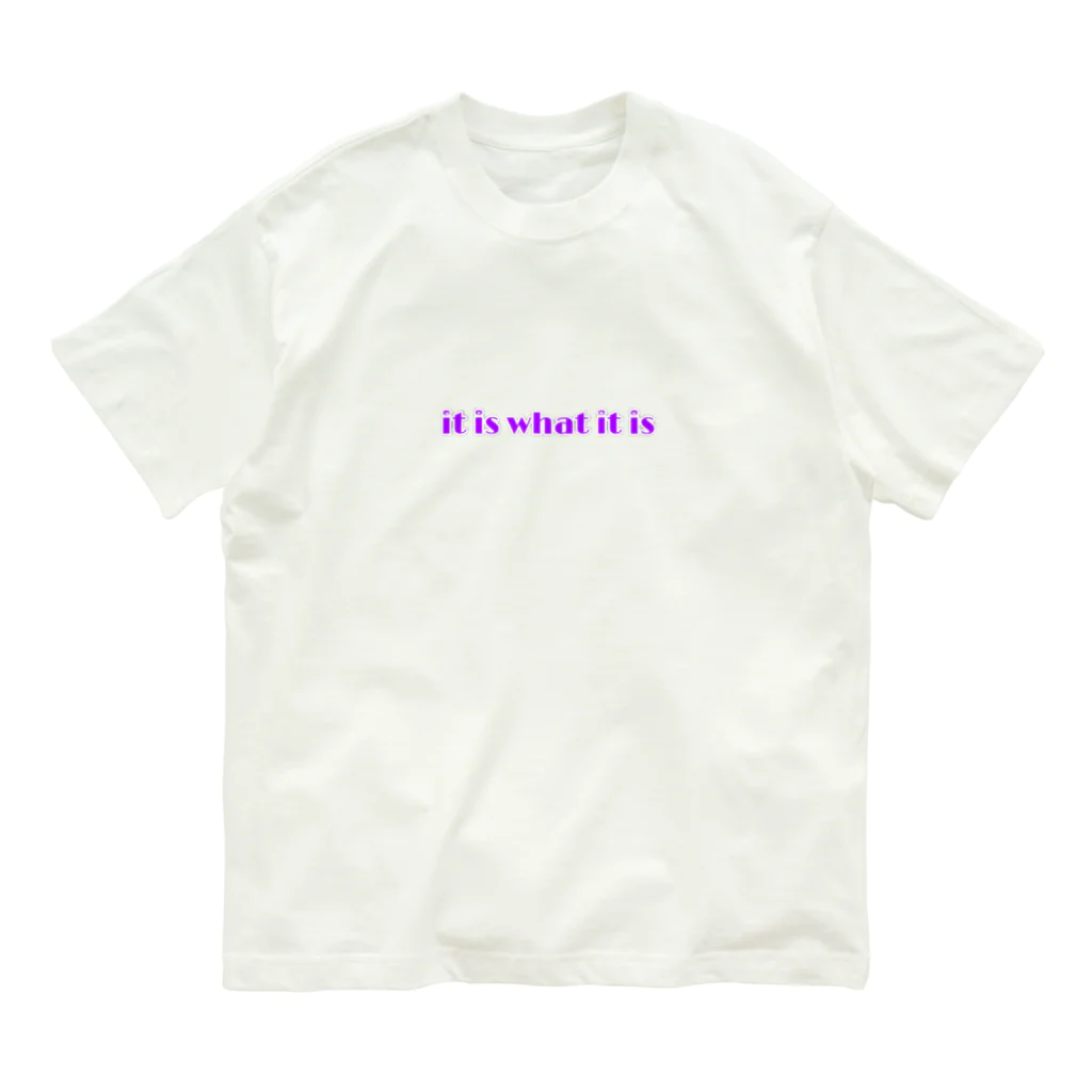 it_is_what_it_isの紫の雷 後ろ編 Organic Cotton T-Shirt