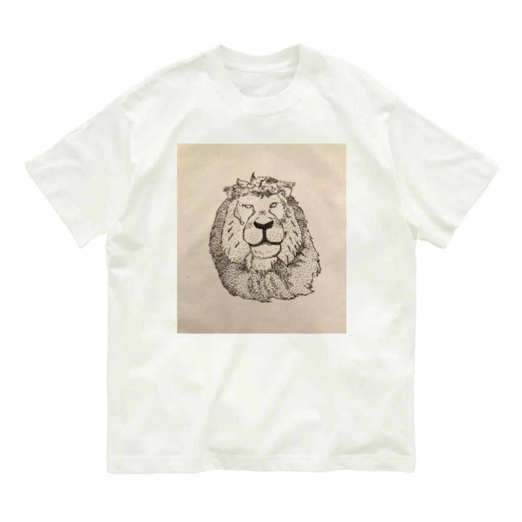 Mof Storeのライオン オーガニックコットンTシャツ