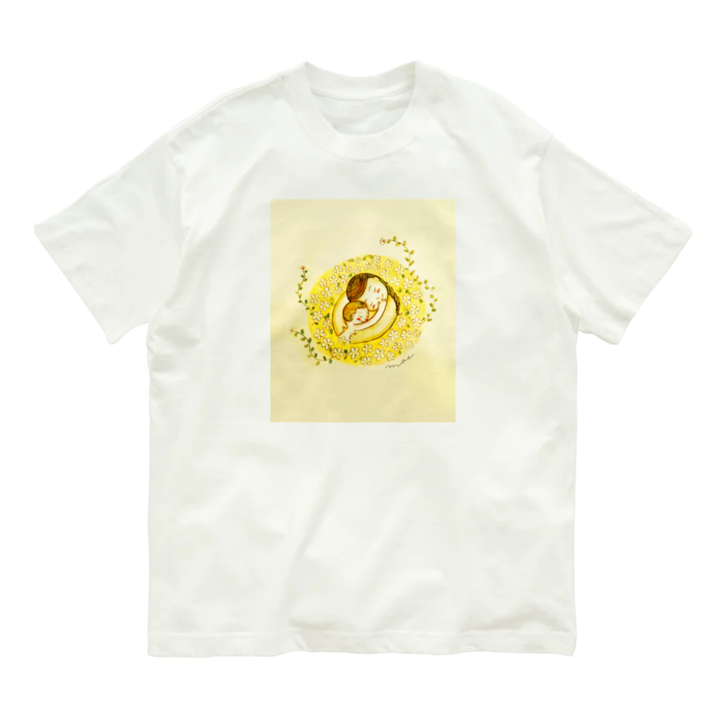 絵本作家がもうともえのショップのGOLD・ママに会うために生まれてきたよ オーガニックコットンTシャツ