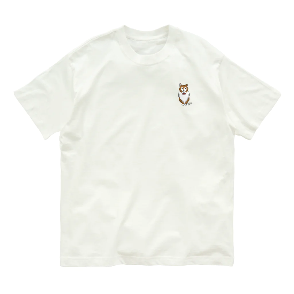 natsumilkのおすわりシェルティ Organic Cotton T-Shirt