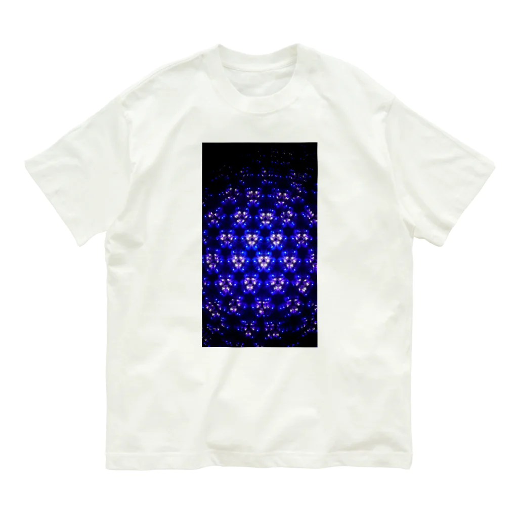 UNIVERSEの青幾何学 Organic Cotton T-Shirt