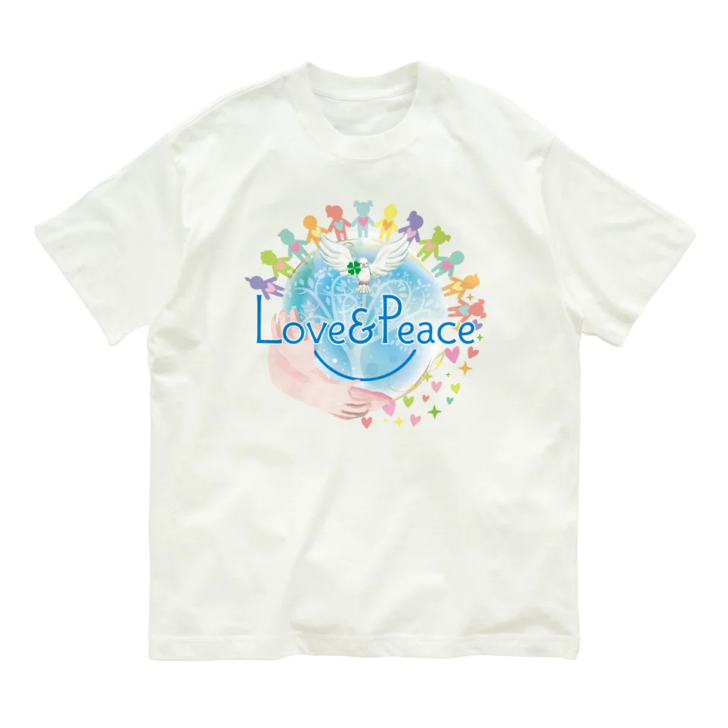 Love＆PeaceのLove＆Peaceキッズ用ロゴ オーガニックコットンTシャツ