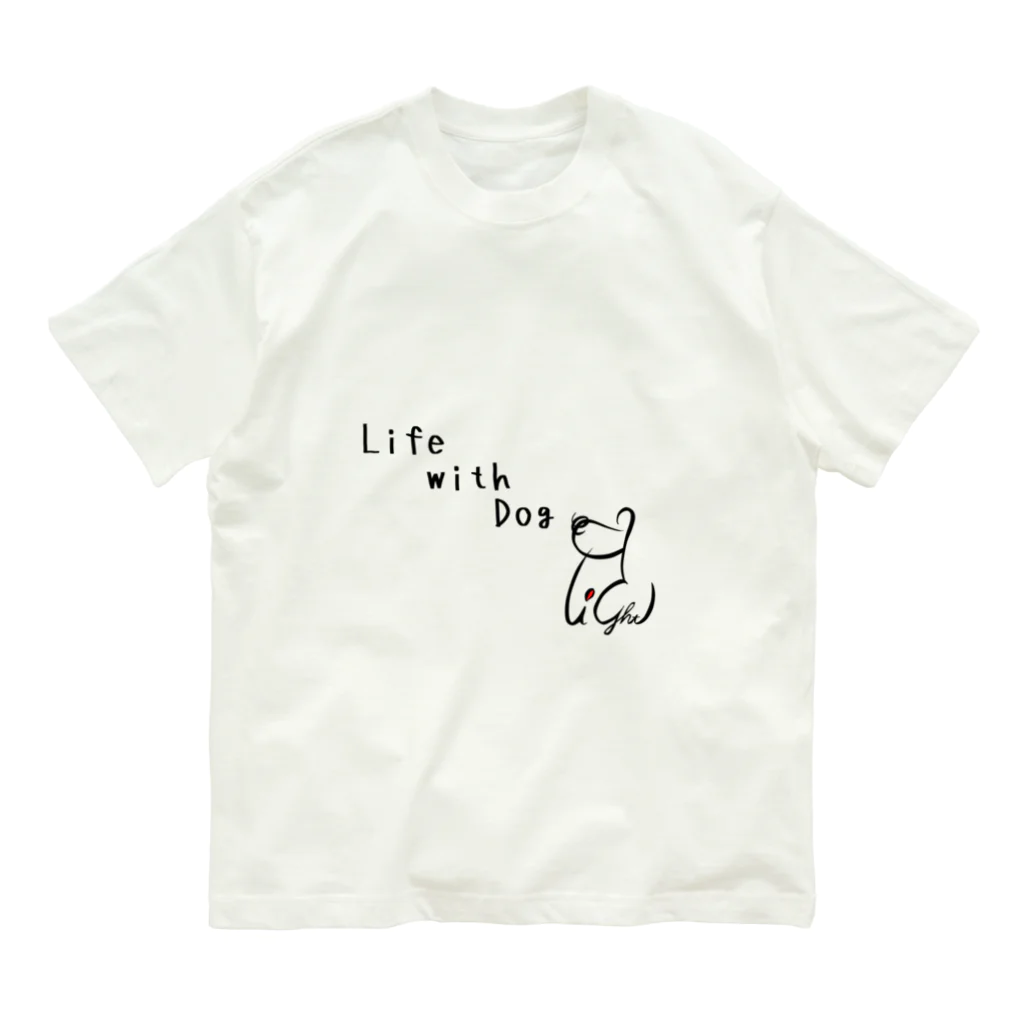 Delightのlife with dog Tシャツ オーガニックコットンTシャツ