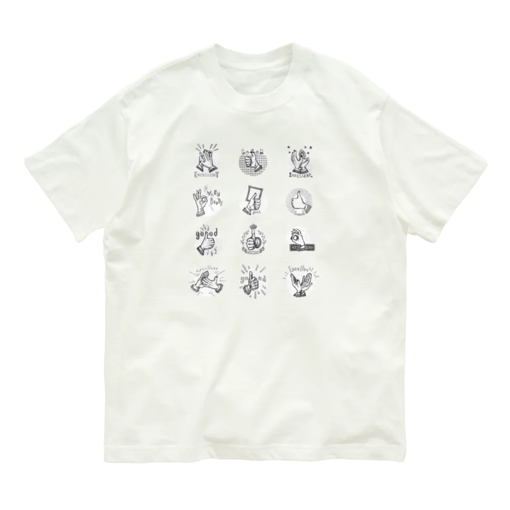 madein8☞shopのpositive-hand オーガニックコットンTシャツ