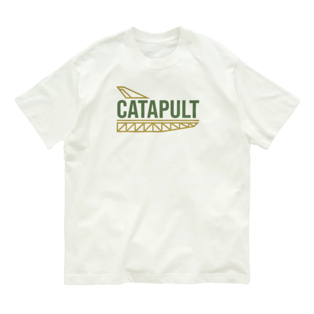 kimchinのカタパルト CATAPULT ロゴ オーガニックコットンTシャツ