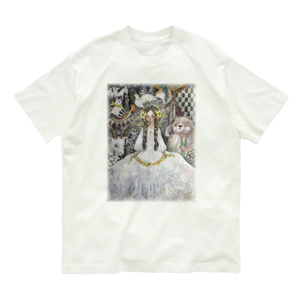 ヤマネコ。の部屋の森の乙女 Organic Cotton T-Shirt