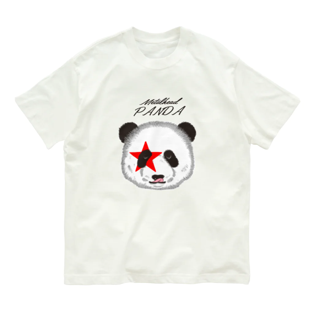 田中ザビエル世界のどうぶつのメタルヘッドパンダ Organic Cotton T-Shirt