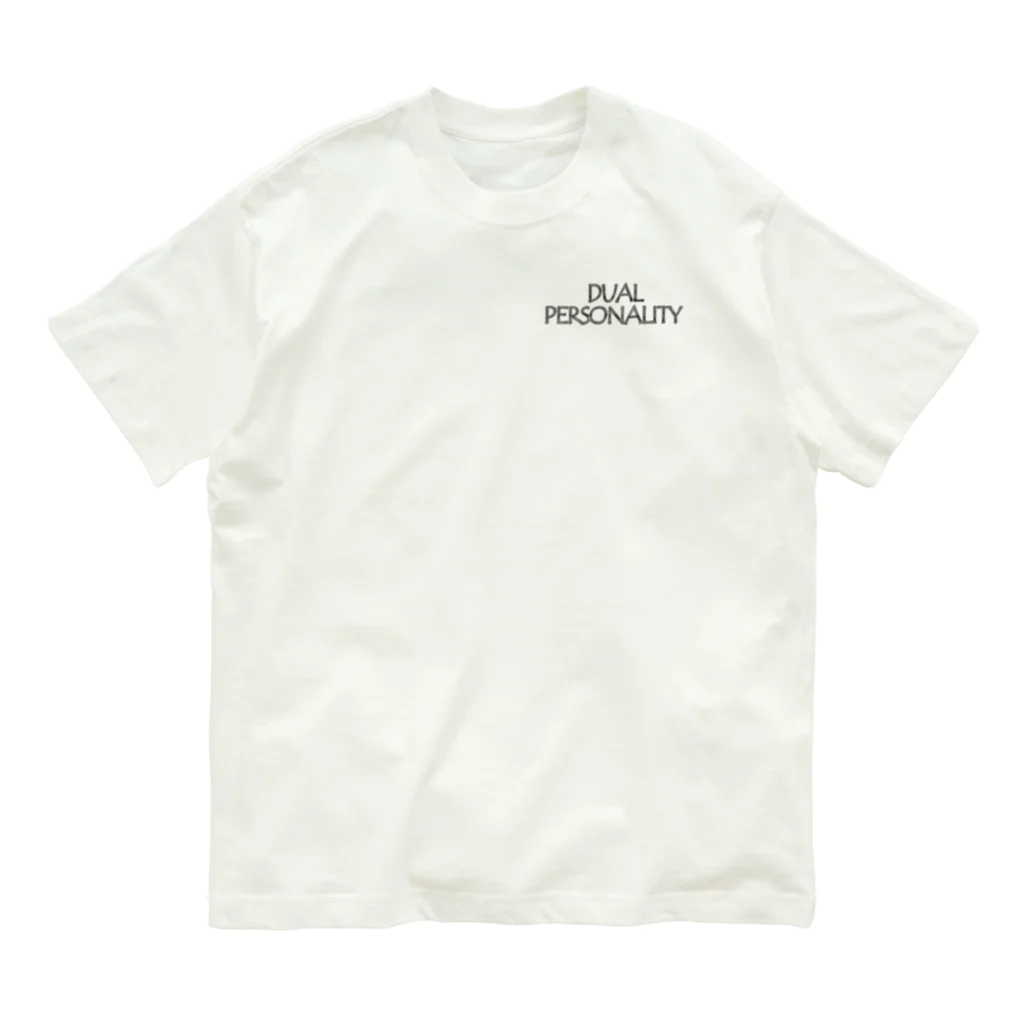 nidan-illustrationの"DUAL PERSONALITY"(B&W) #2 オーガニックコットンTシャツ