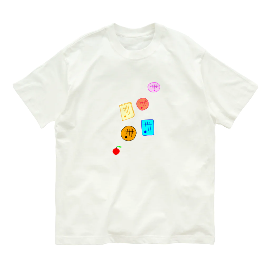 カリンバたちのおしゃべりのオーガニックコットンTシャツ Organic Cotton T-Shirt