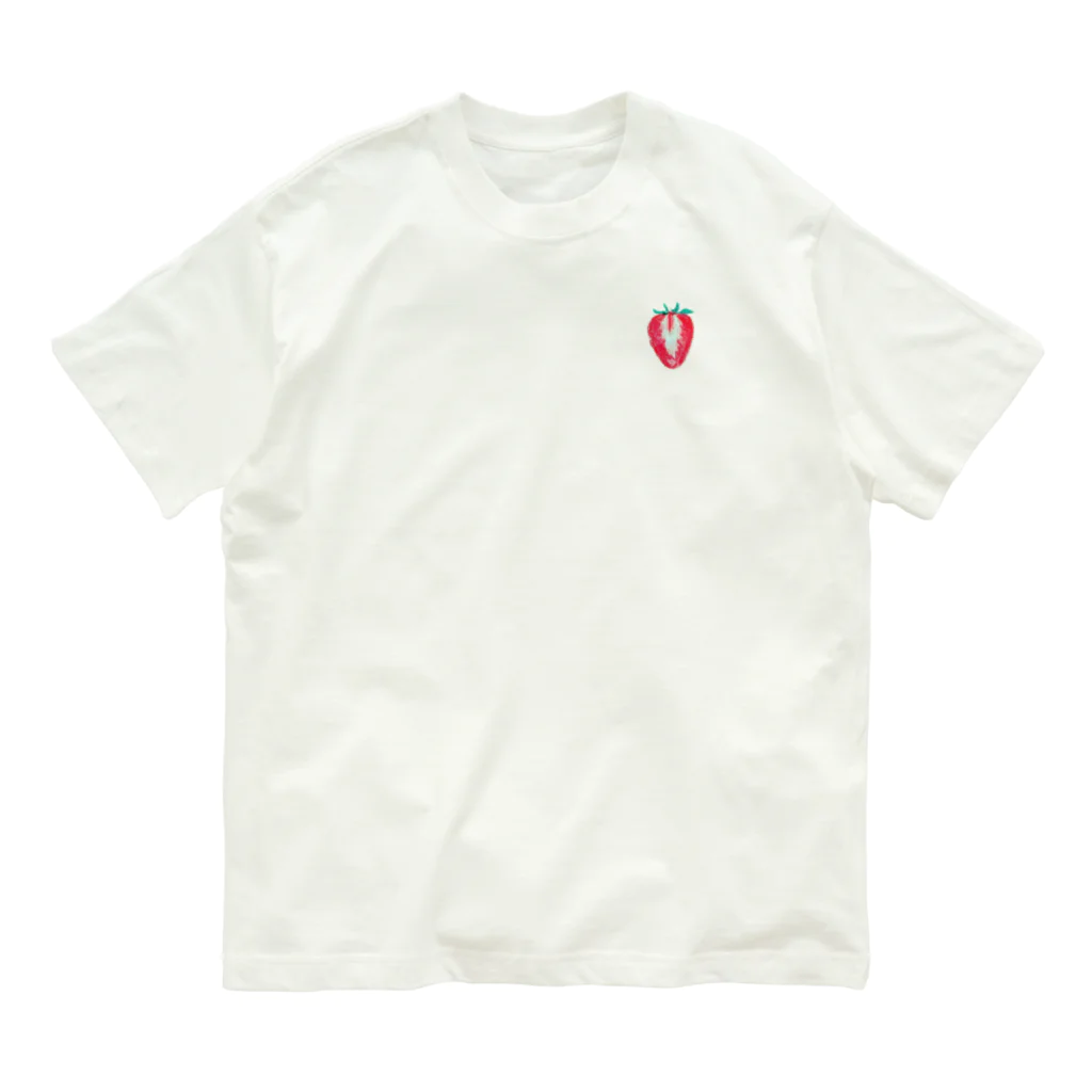 moiのいちご スライス Organic Cotton T-Shirt