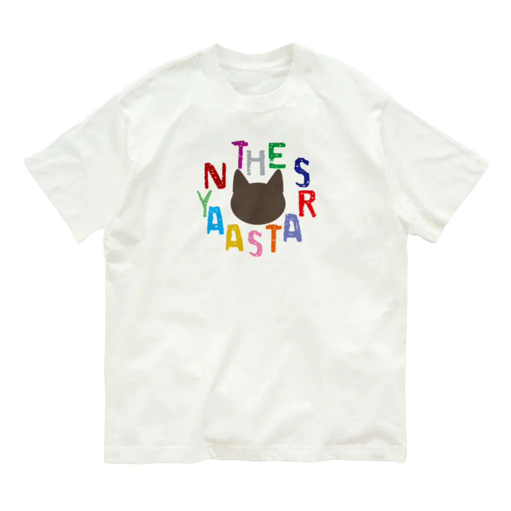 YOSSEY_GOODSのニャアスターズオーガニックTシャツ Organic Cotton T-Shirt