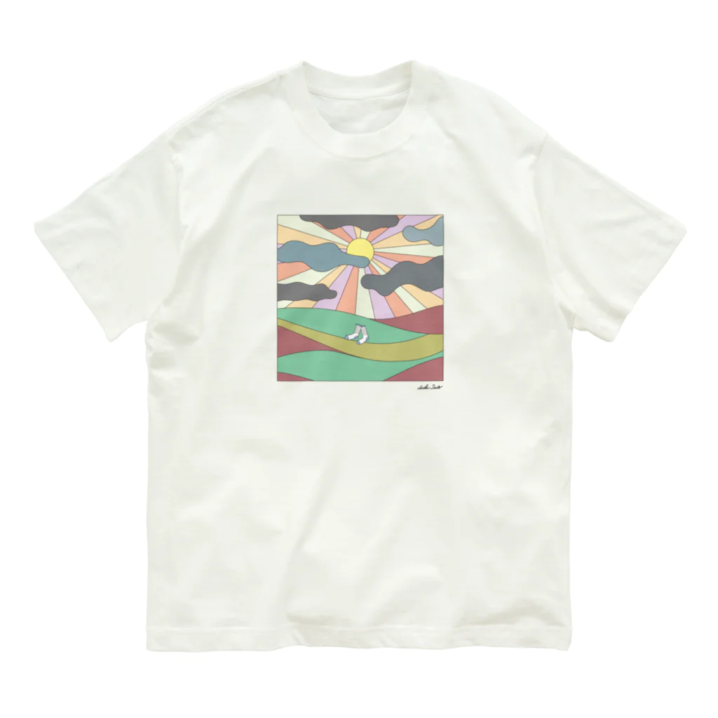 Beagle & Bearのgoodbye socks day Organic Cotton T-Shirt