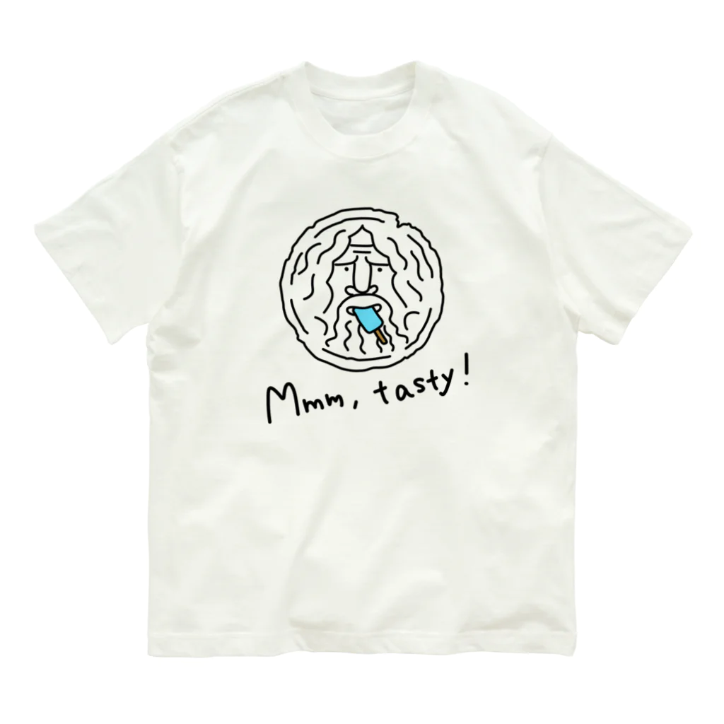 モリチエコの初めての味　ソーダアイス　Mouth of truth 真実の口 Organic Cotton T-Shirt