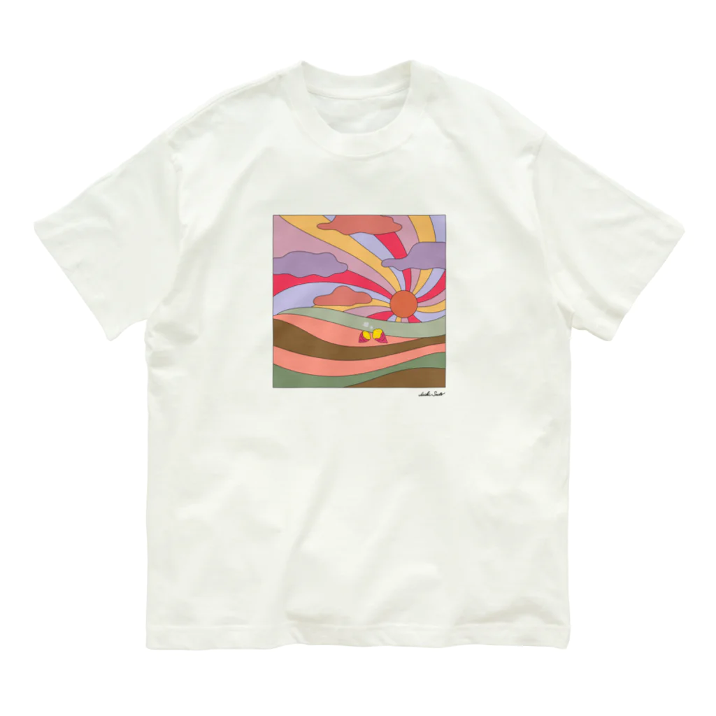 Beagle & Bearのbaked sweet potatoes day Organic Cotton T-Shirt