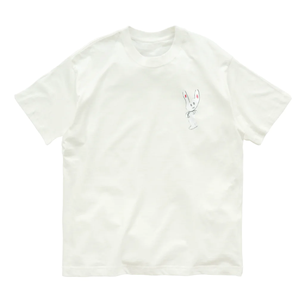 ヘイシデザインの兎 オーガニックコットンTシャツ