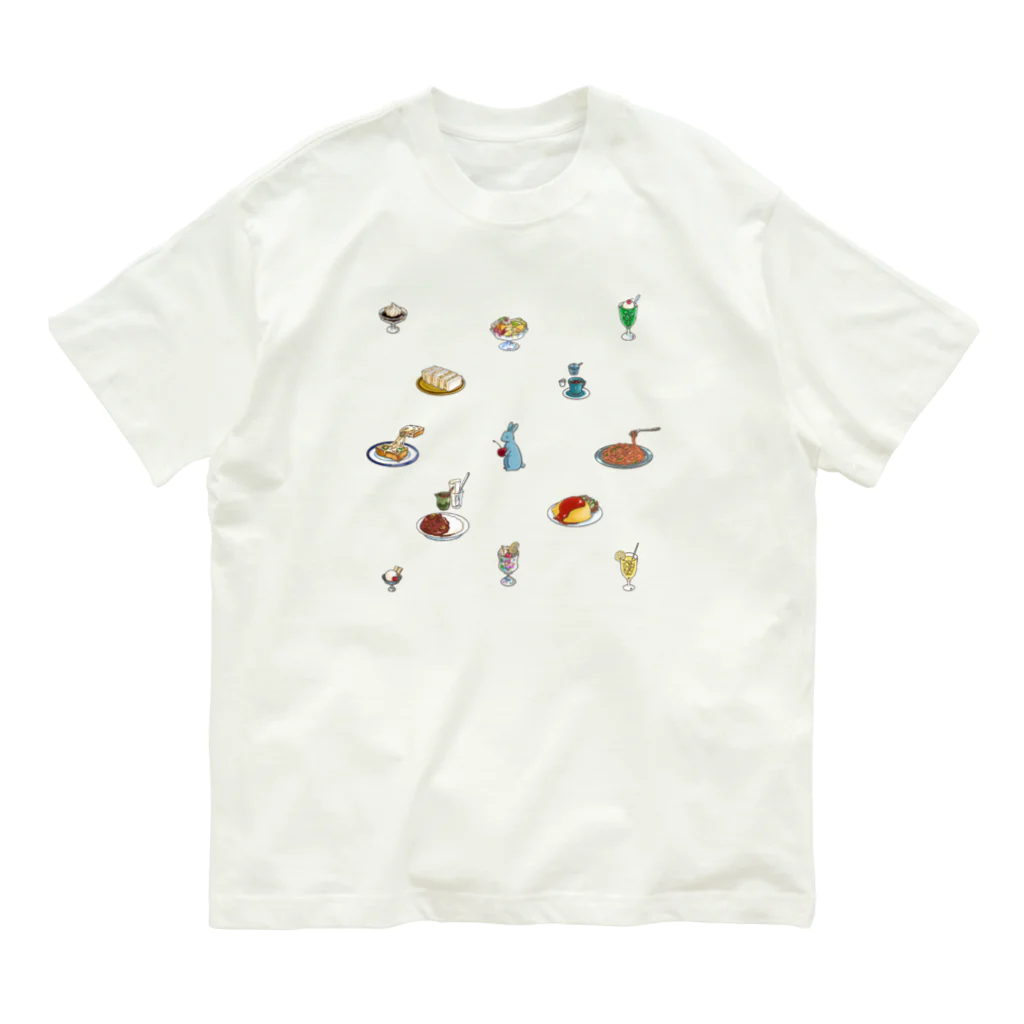 しんま みさんの純喫茶ブルーラビット　POPめモチーフ Organic Cotton T-Shirt