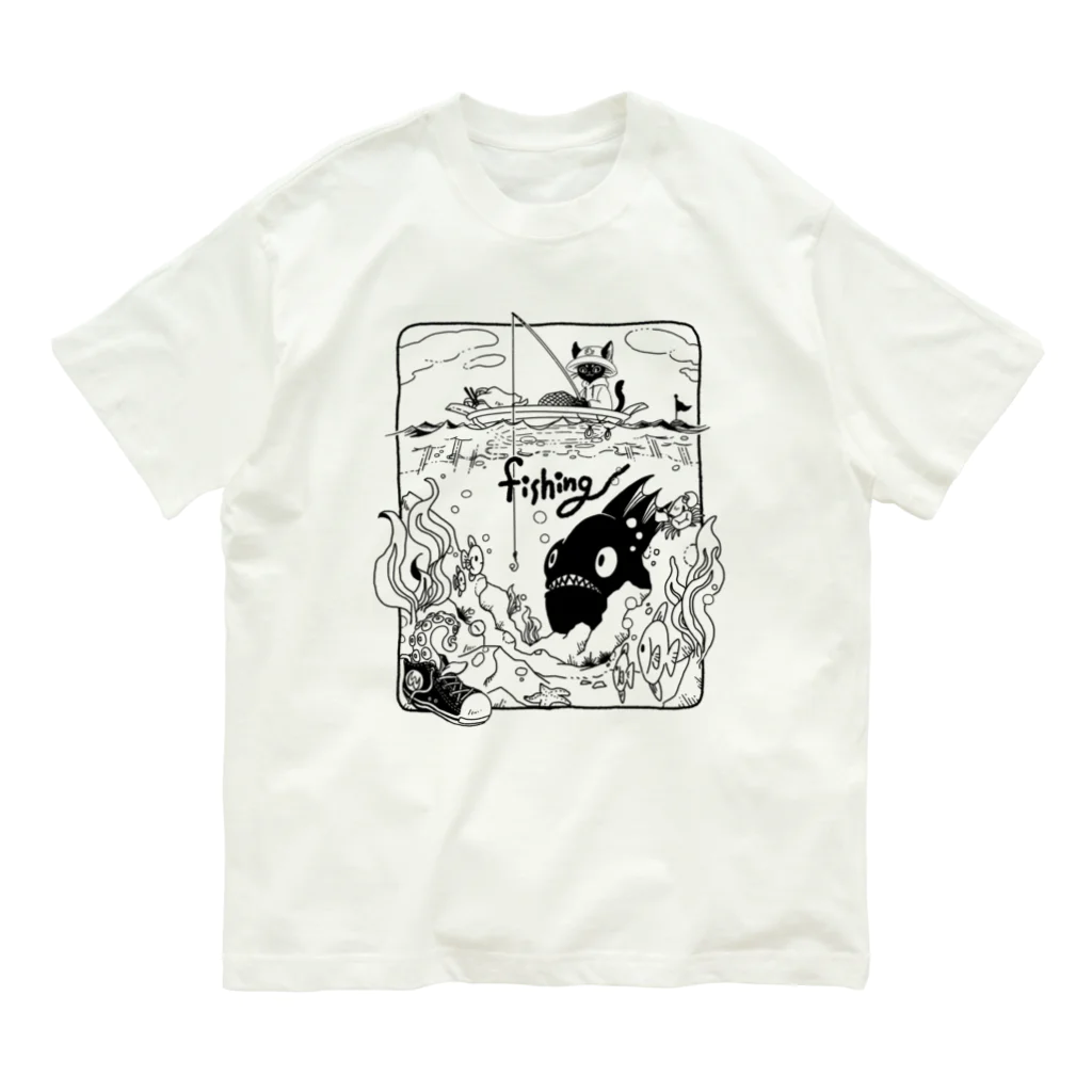 Wooperの魚釣り Organic Cotton T-Shirt