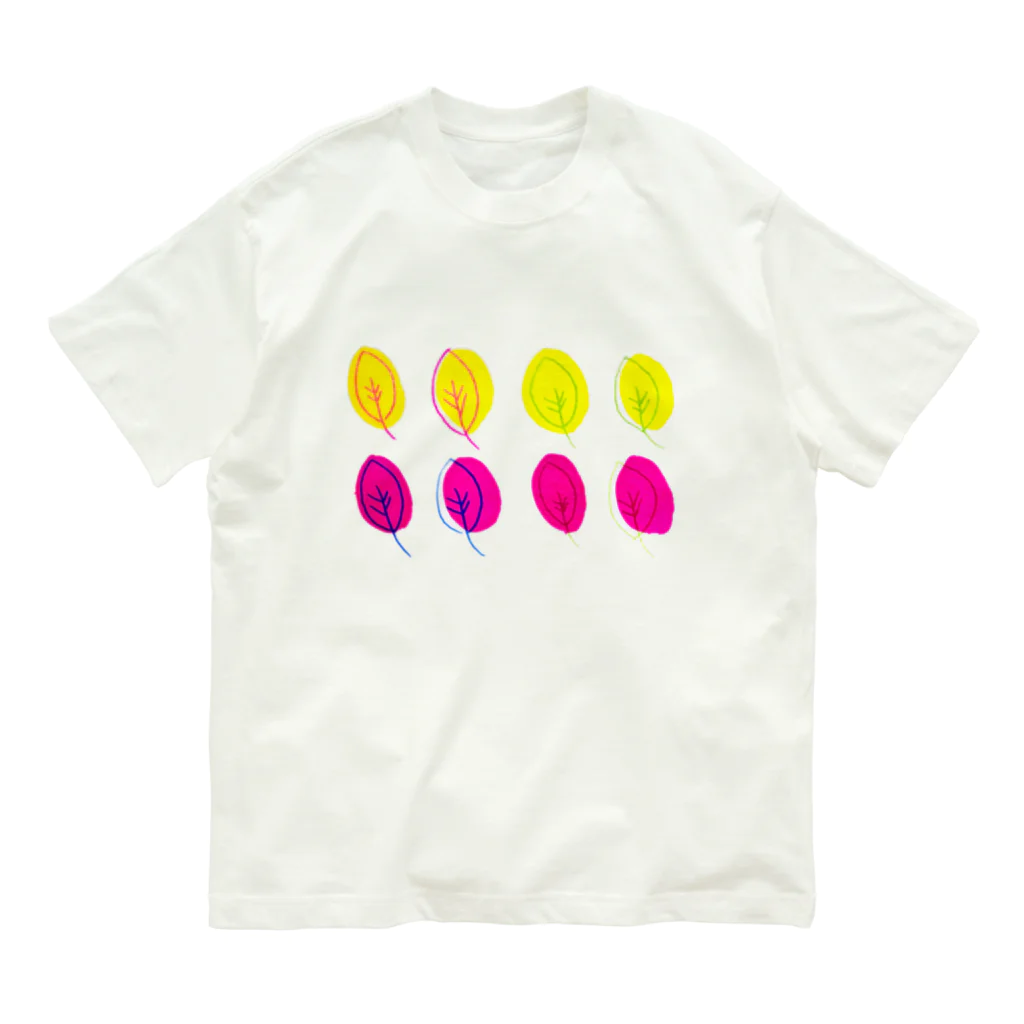 つるはるのカラフルリーフ  No.2 Organic Cotton T-Shirt