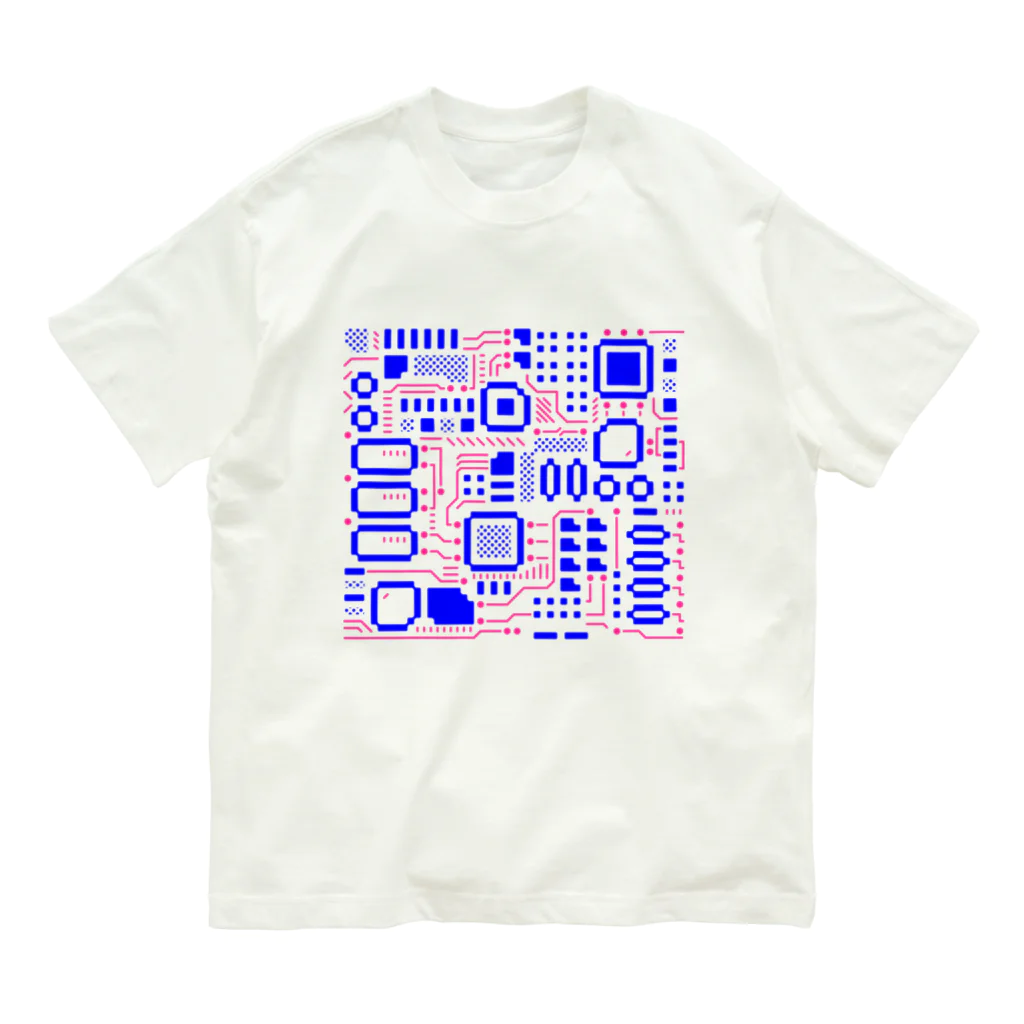 処理場の電子基盤 オーガニックコットンTシャツ