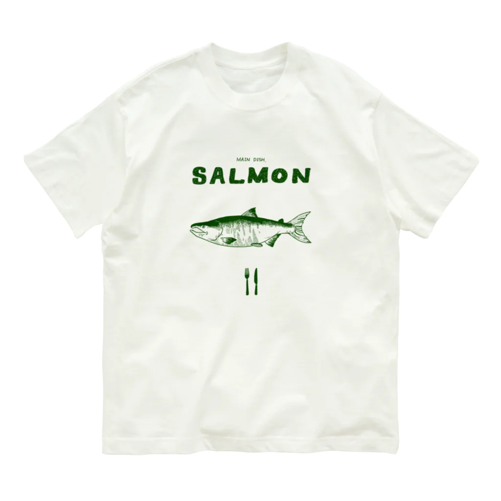HINO DESIGN のSALMON MAIN DISH. オーガニックコットンTシャツ