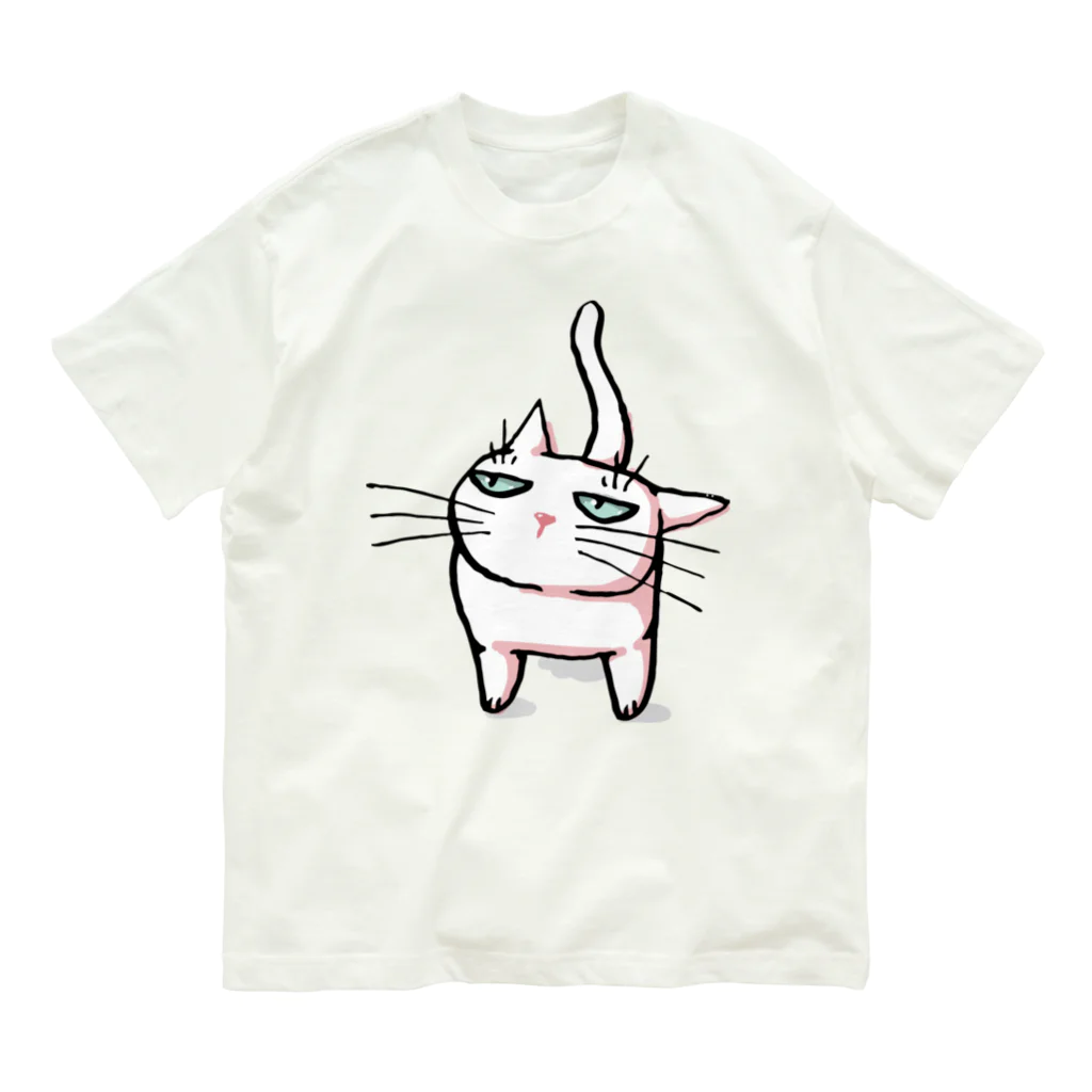 Yoshisyanのみあげるしろねこ♪ オーガニックコットンTシャツ