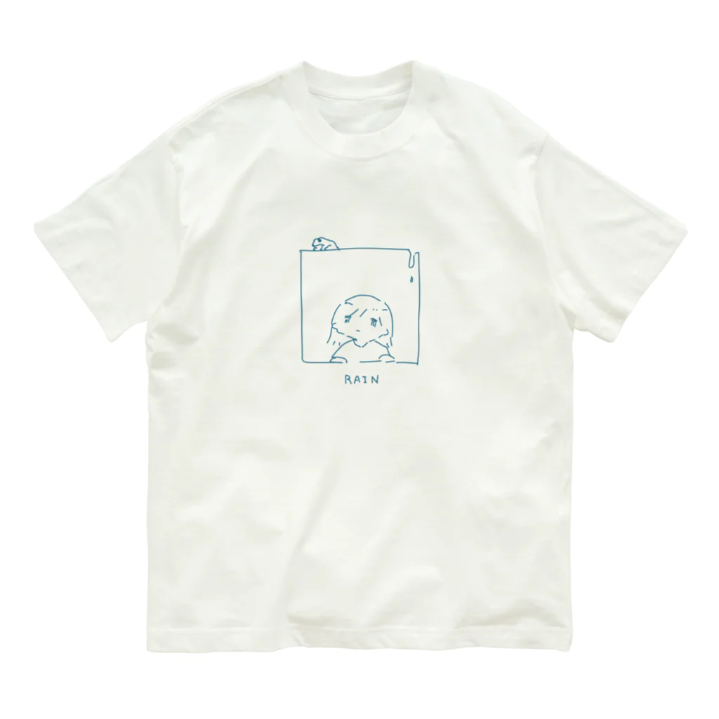 あおいらんぷの雨 オーガニックコットンTシャツ