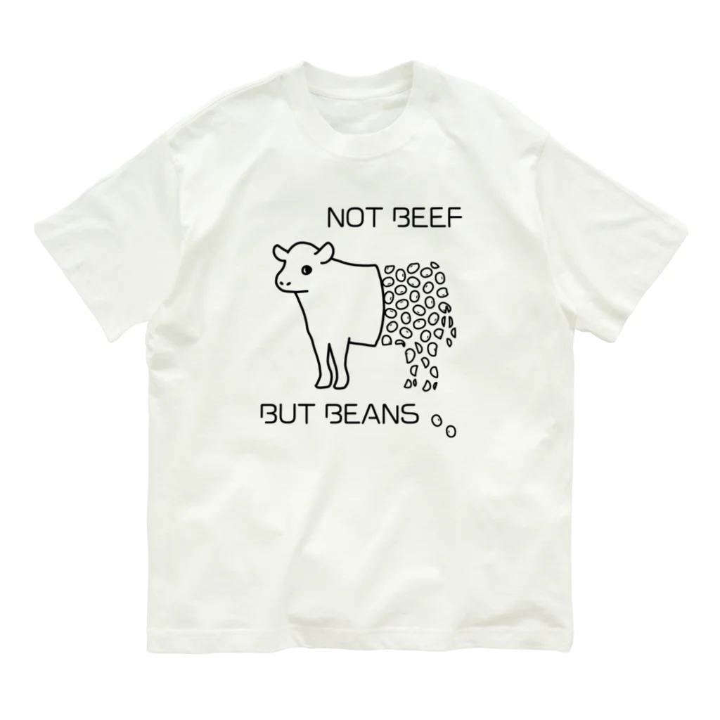 床山すずりのNOT BEEF, BUT BEANS オーガニックコットンTシャツ