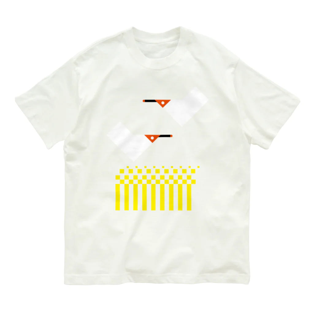 inae-doのトキ２羽・稲 Organic Cotton T-Shirt