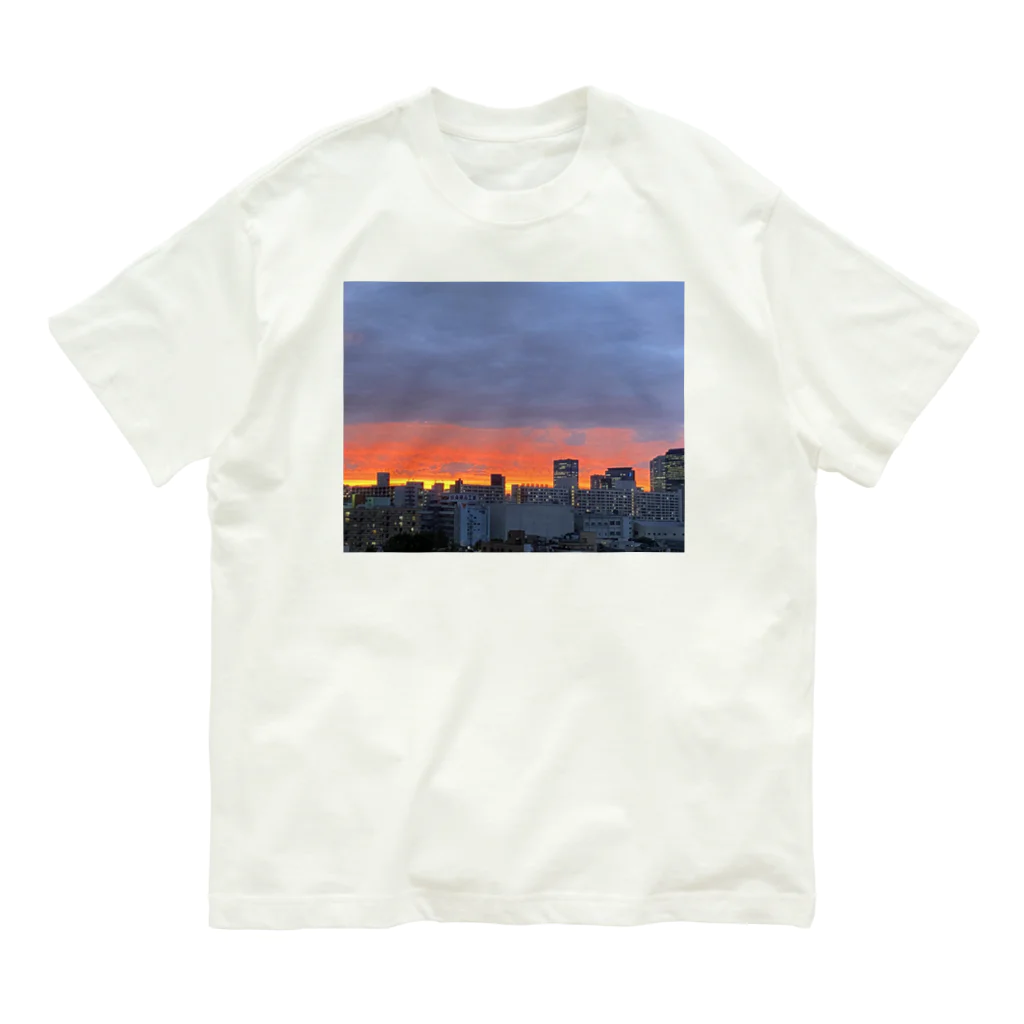 うさぎ少年アンソニーの茜色の夕焼け オーガニックコットンTシャツ