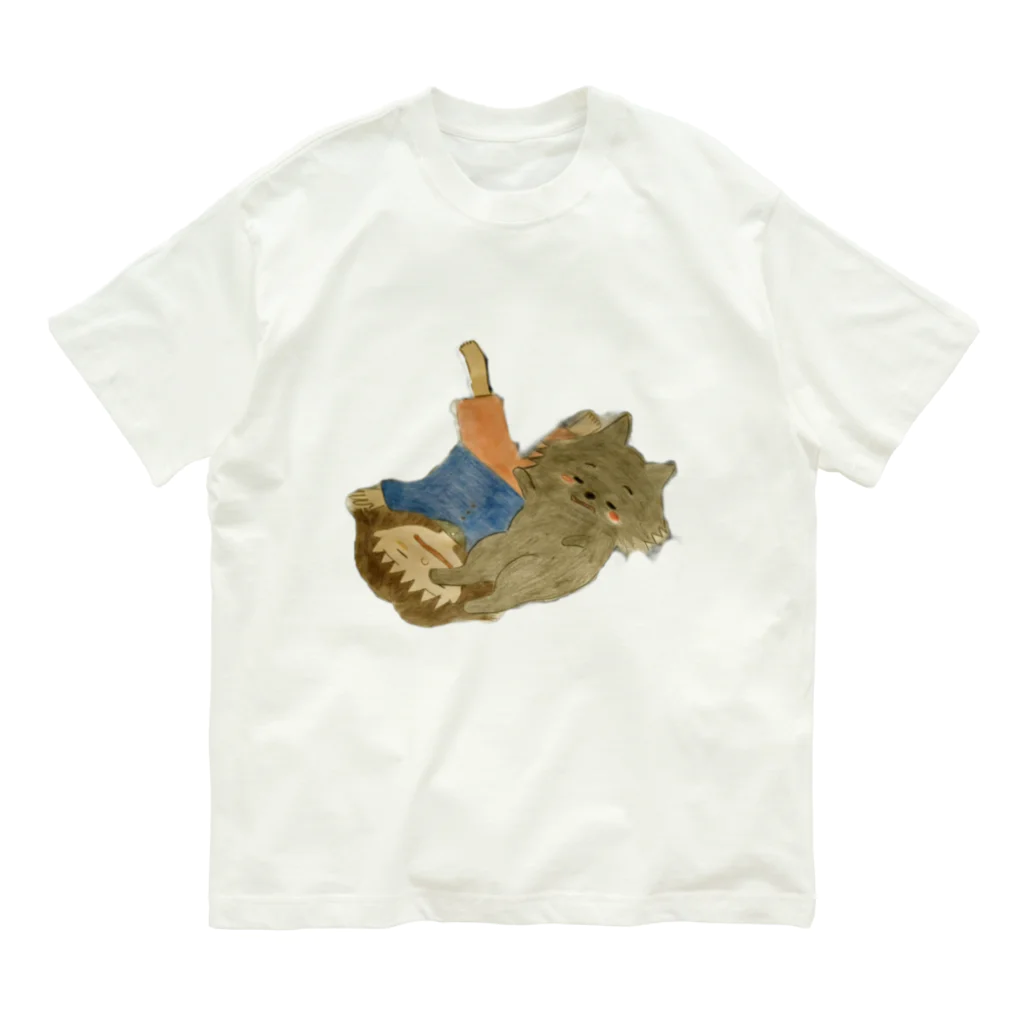 ちゃちゃのTake a nap with Chacha オーガニックコットンTシャツ