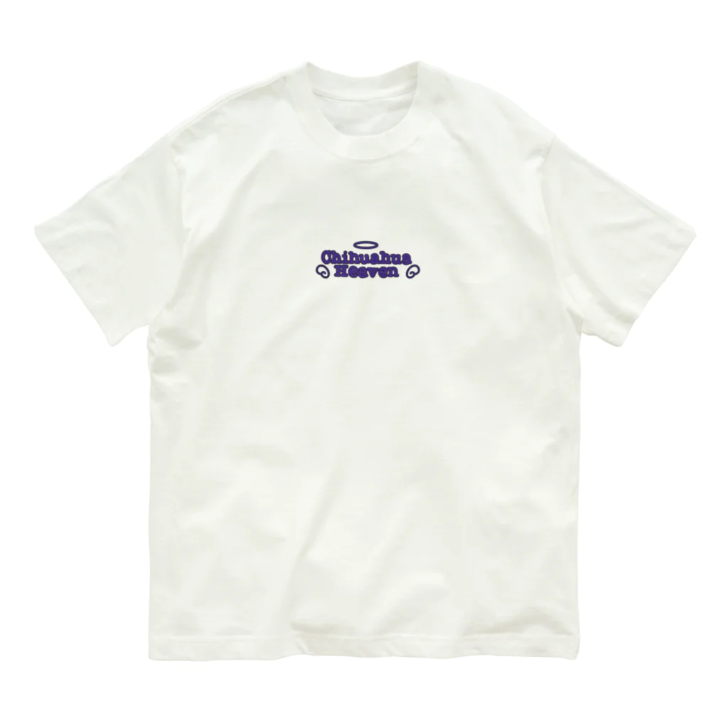 (◐ㅈ◐)のChihuahuaHeaven PURPLE Organic Cotton T-Shirt