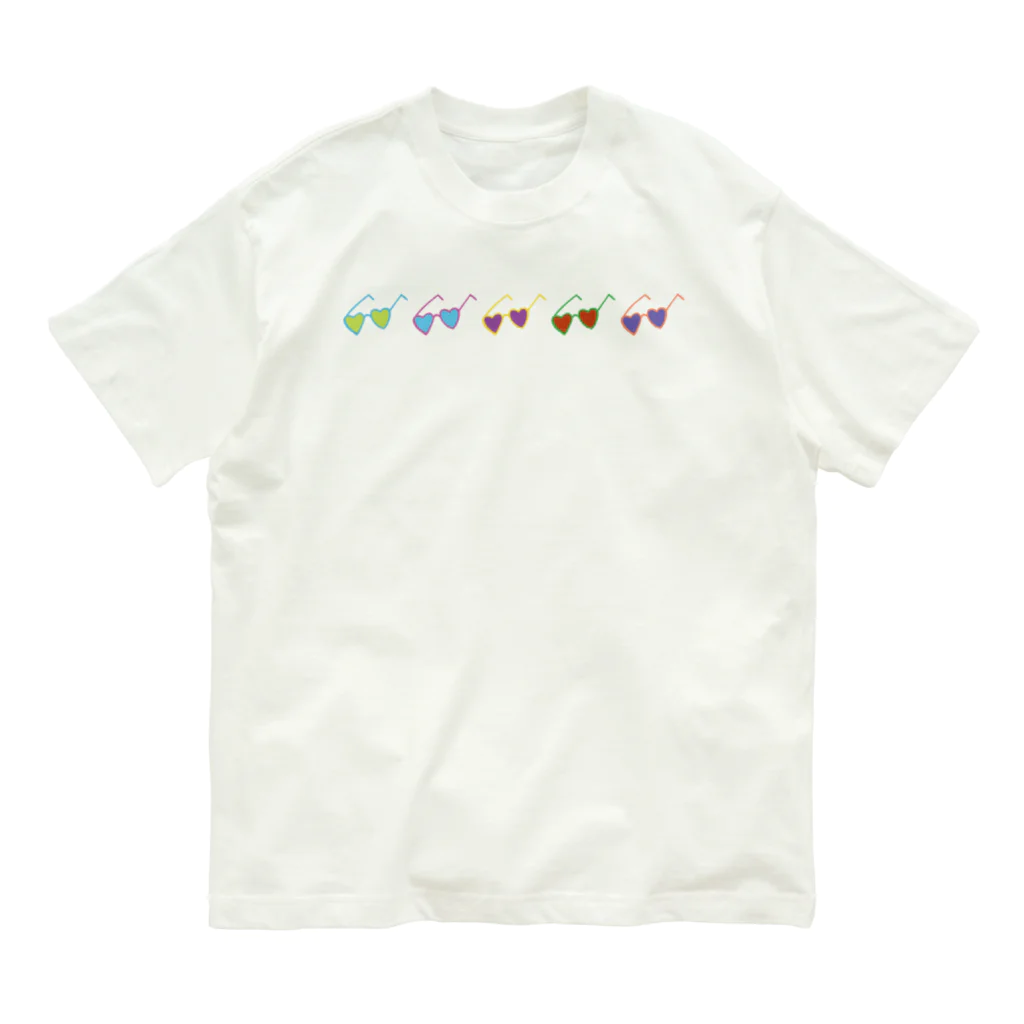 ゆみゆみのハートのサングラス♡ オーガニックコットンTシャツ