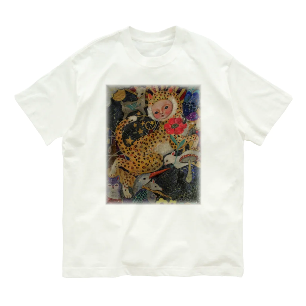 ヤマネコ。の部屋のlucky cat オーガニックコットンTシャツ