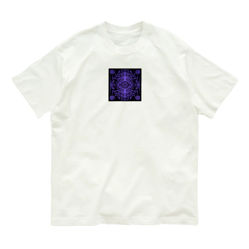 A★STARのenergy wood（パープル） Organic Cotton T-Shirt