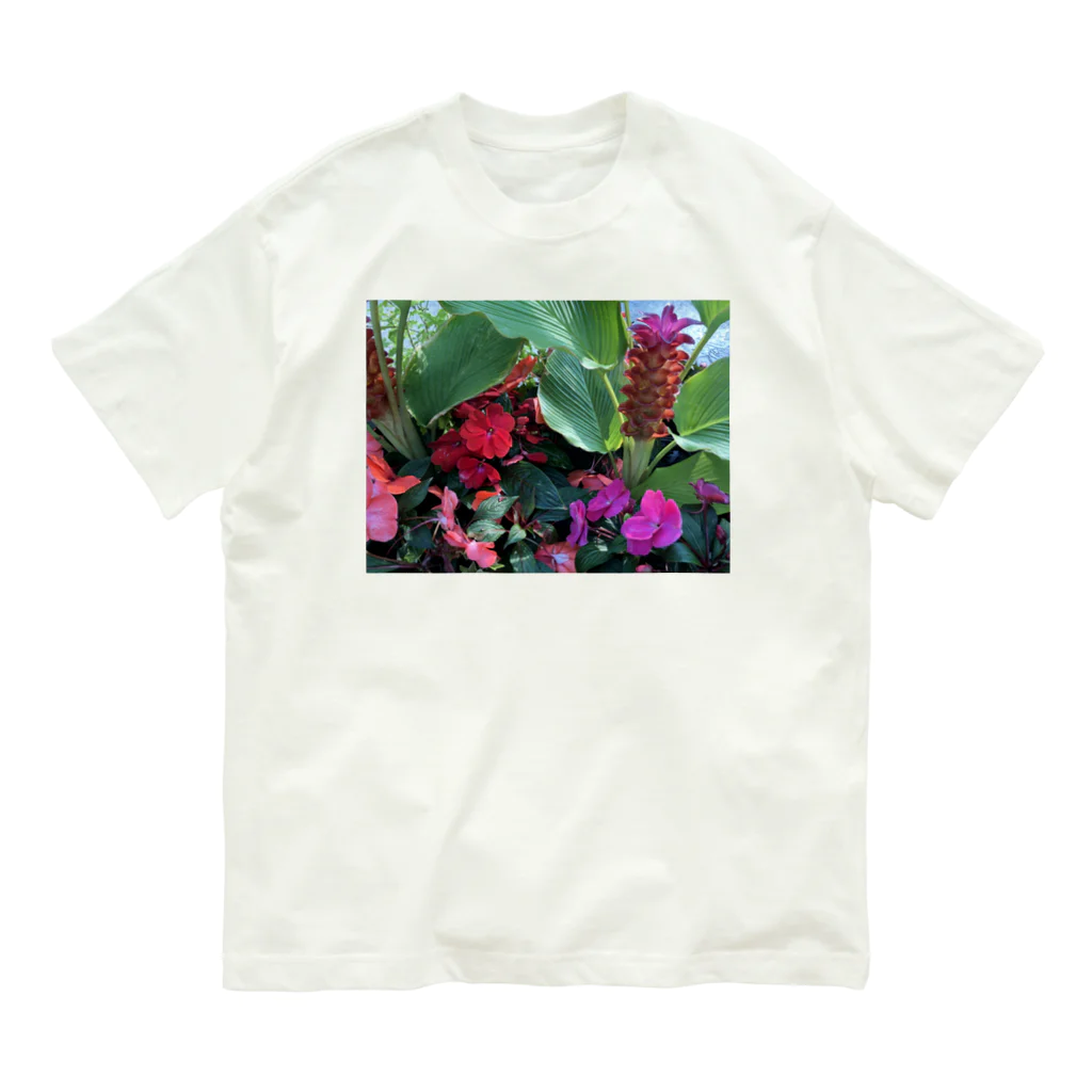 ズンドコベロンチョの紅い花 Organic Cotton T-Shirt