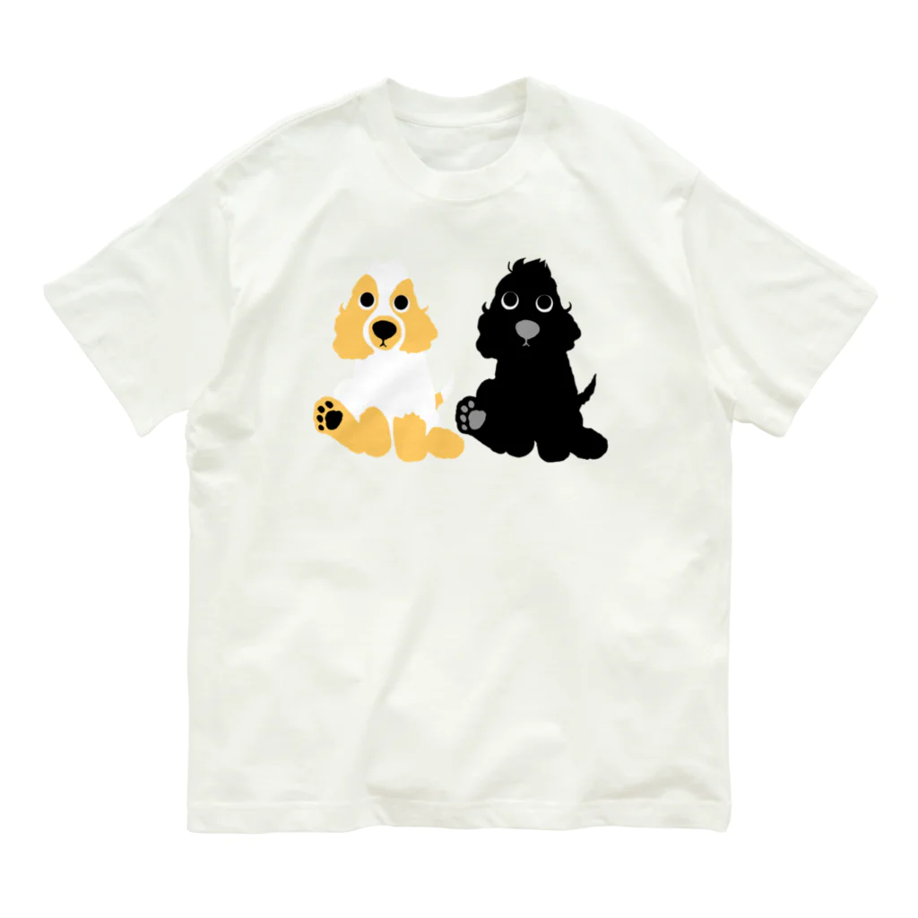 ごまいちのパピちーてー正面 オーガニックコットンTシャツ