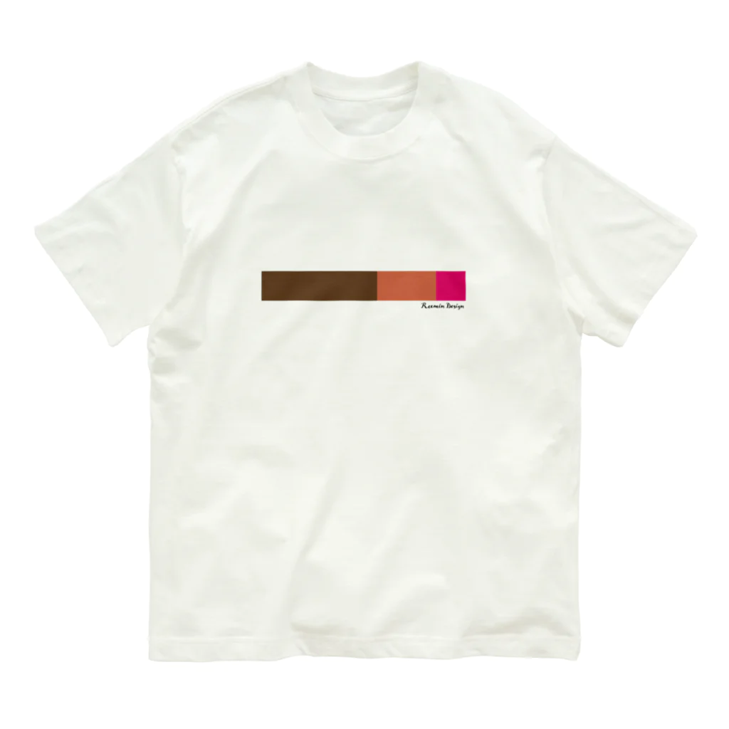 ReeminDesignのborder-BLP オーガニックコットンTシャツ
