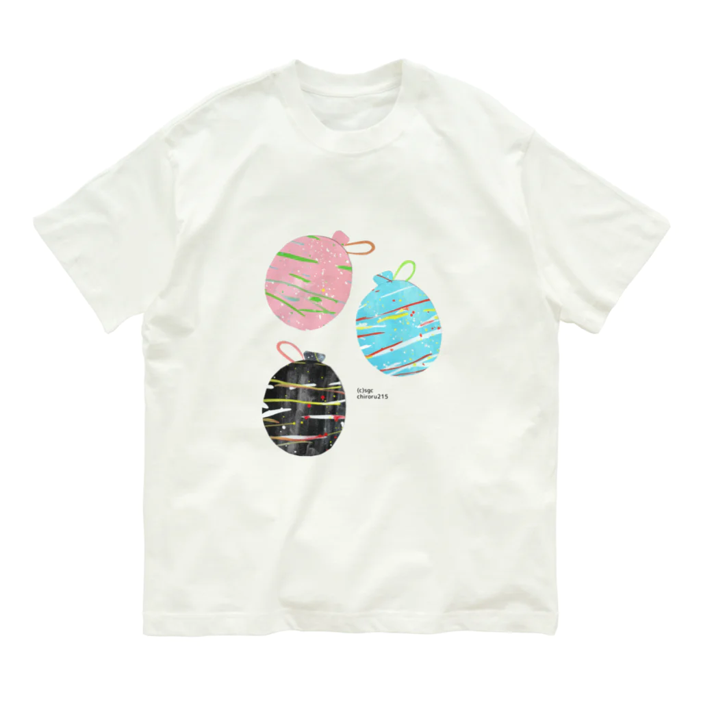 Sugar Ginger Cookieの3色の水ヨーヨー オーガニックコットンTシャツ