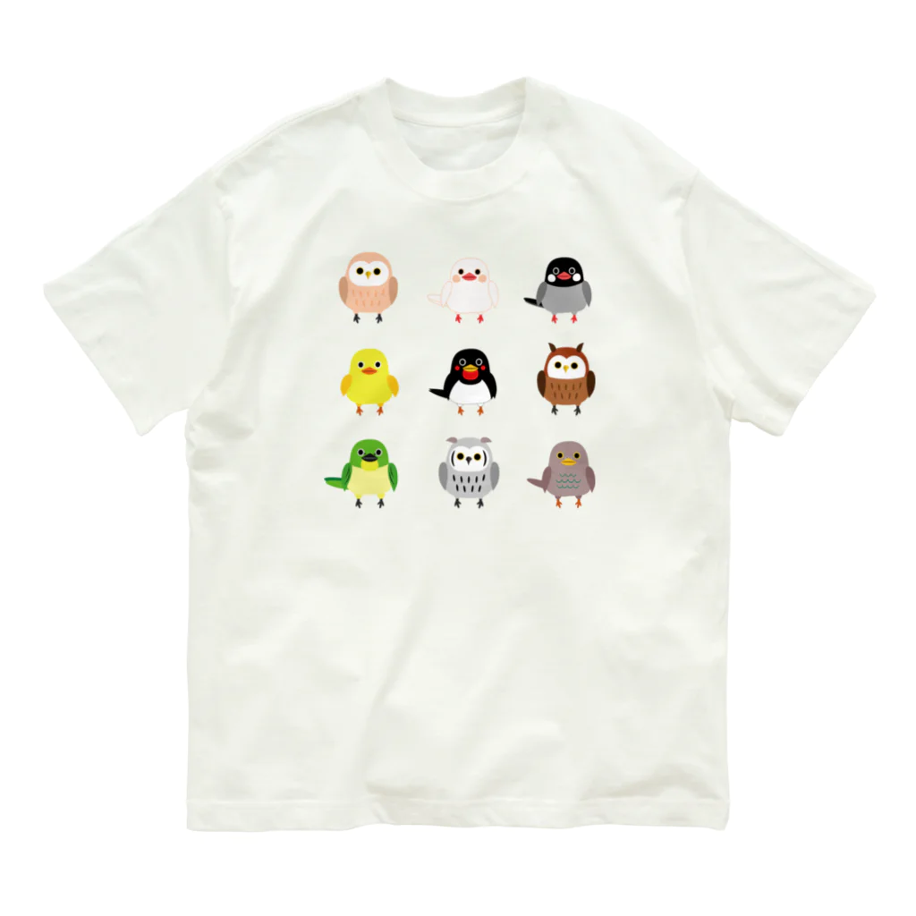 たえこの小鳥たち オーガニックコットンTシャツ