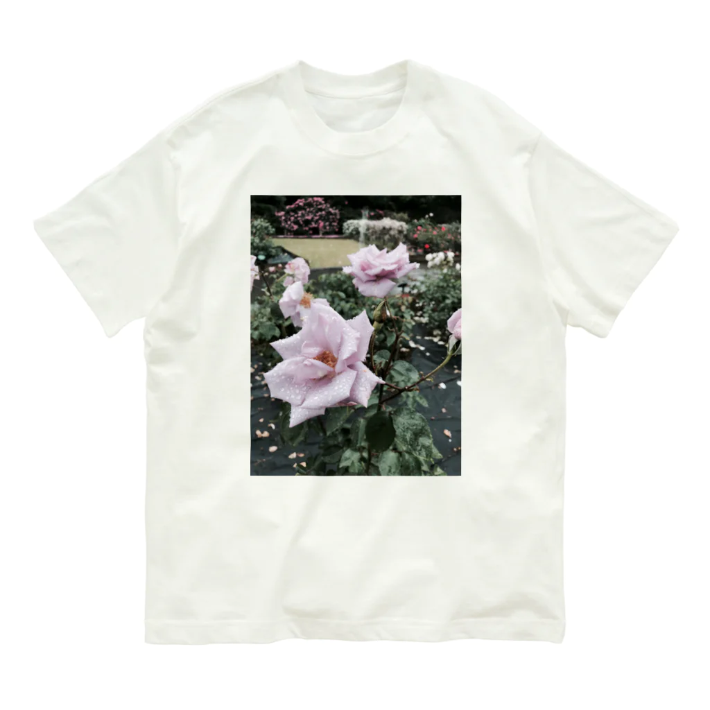 まるまるの紫の薔薇 Organic Cotton T-Shirt