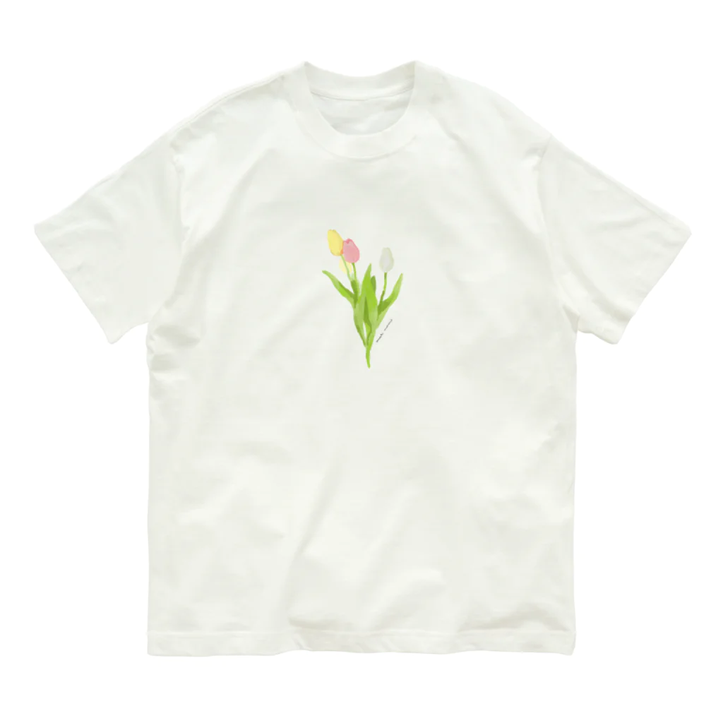 もんちのチューリップ Organic Cotton T-Shirt