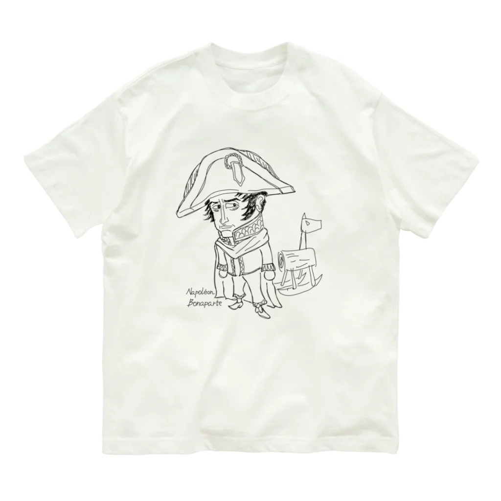 Studioチャカのの【ゆる偉人】ナポレオンさん オーガニックコットンTシャツ